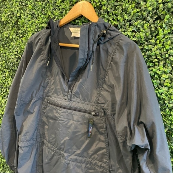 L.L Bean | Zip-up Hooded Windbreaker Blue - Picture 3 of 11